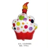 New three-layer cake balloon birthday gift box, bird wedding candles, colorful cupcakes, aluminum film balloon decoration details Picture